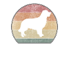 Retro Golden Retriever Sunset