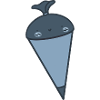 Cute blue school cone