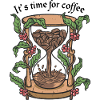 Coffee Time Botanische Sanduhr