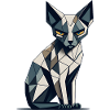 Polygon Siamese Cat