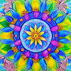 Botanical Mandala Ölgemälde
