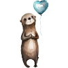 Otter Herz Aquarell