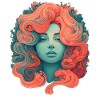 izup2u red and green woman