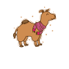 Camel Dromedary with Scarf Dromedary