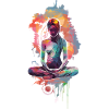 Meditating woman