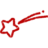 hand-drawn shooting star