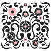 Flower Festival L Black and Pink