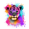 Löwe Bunt