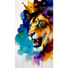 Crowned Lion Watercolour