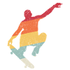 Skater retro skateboard t-shirt skater