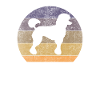 Retro Poodle Sunset