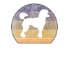 Retro Poodle Sunset