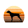 Allemand Pointer Chien Silhouette Rétro