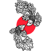 Koi Karper Japanse Kunst Vis Yin Yang