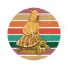 Capybara rides a turtle