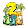 Simpatici dinosauri Ho 2 anni di compleanno dino