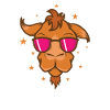 cool camel with sunglasses dromedary