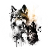 Husky and Wolf