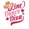 Linedance Diva Country Fan - Autocollant