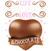Love-Love, Chocolate Heart, Chocolate Saying