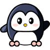 Mignon pingouin agitant
