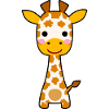 Cute kawaii giraffe