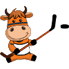 Cute Cow Hockey Player