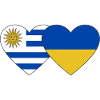 Uruguay Ukraine Heart Flag