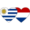 Uruguay Holland Heart Flag