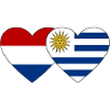 Holland Uruguay Heart Flag