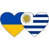 Ukraine Uruguay Heart Flag