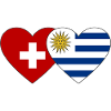Suisse Uruguay Drapeau Coeur