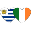 Uruguay Ireland Heart Flag