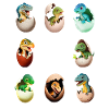Bébé dinos dans l’œuf