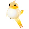 round canary in kawaii style