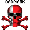 Crâne Jolly Roger Pirate Flag Danmark R6Z