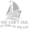 Sailboat with slogan