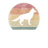 Retro German Shepherd Sunset