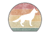 Retro Schäferhund Sonnenuntergang
