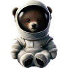 Bear in astronaut suit