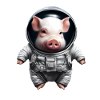 Pig as an astronaut