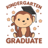 Kids Kindergarten graduate Monkey Graduation