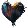 Herz Farbtropfen Bunt