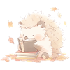 Hedgehog reading