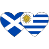 Scotland Uruguay Heart Flag