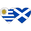 Uruguay Scotland Heart Flag