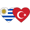 Uruguay Turkey Heart Flag