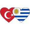 Turkey Uruguay Heart Flag