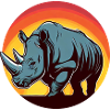 Rhinoceros Sunset Round