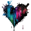 Heart Paint Drop Graffiti